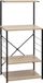 Syfax Magnetronkast 60x39,6x123 cm bewerkt hout zwart en eikenkleurig