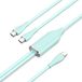 Watio Wave Kabel - Kabel USB C naar 2 x USB C/m 1,5 m groen