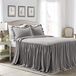 Lush Decor Ruches Rok Sprei, Polyester, Donkergrijs, King