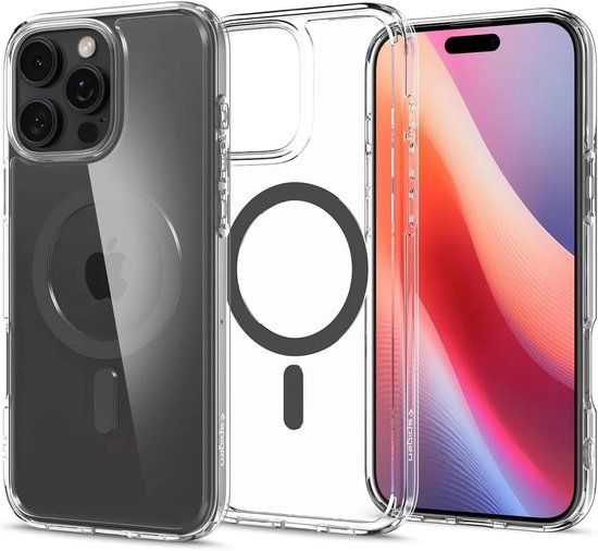 Spigen Ultra Hybrid MagFit - Hoesje Geschikt voor Apple iPhone 16 Pro - Compatibel met MagSafe - Back Cover Graphite