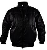 Hydrowear Husky Pilot Jacket with Removable Sleeves - Men's 3XL - Black Cotton