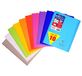 Clairefontaine 951501C Koverbook geniet notitieboek, 17 x 22 cm, 96 pagina's, gelinieerd, met marge, wit papier, 90 g, omslag van polypropyleen, transparant, willekeurige kleuren, 10 stuks