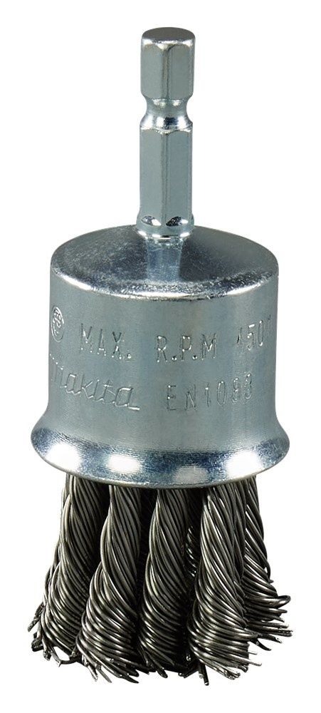 Penseelborstel Zeskant 1/4"x28mm RVS - D-76766