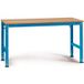 Manuflex AU4085.5012 Table de travail universelle avec plateau en multiplex, L x P x H = 1750 x 800 x 760-870 mm Bleu clair (RAL 5012)