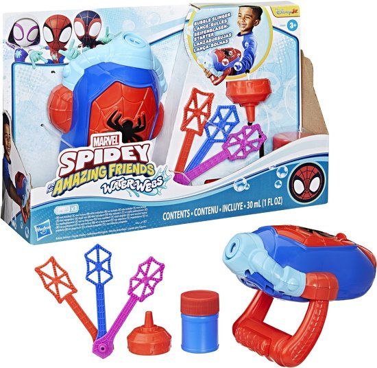 Spidey and his Amazing Friends Hasbro Spidey and his Amazing Friends Water-Webs Bubble Slinger