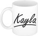 Bellatio Decorations Kayla Naam koffiemok - beker - met sierlijke letters - wit