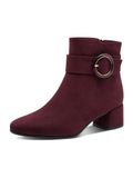 Marco Tozzi Dames Enkellaarsje 2-25328-45 565 F-breedte Rood Maat 40 EU