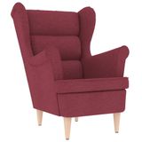 VidaXL Fauteuil 74x84x100 cm stof wijnrood