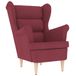 VidaXL Fauteuil 74x84x100 cm stof wijnrood