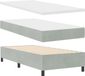 vidaXL Boxspring bed met hoofdeinde Lichtgrijs 200 x 100 cm Fluweel