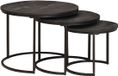 vidaXL Nesting Koffietafels Set van 2 Zwart Hout