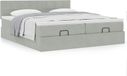 Maison Exclusive - Cadre de lit ottoman avec coussin de matelas gris clair, 180x200 cm, velours