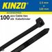 Kinzo Kabelbinders - Tie-Ribs 2.5x120mm zwart 100 stuks