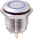 TRU COMPONENTS 701855 GQ16F-10E/J/B/12V Vandalismebestendige druktoets 48 V/DC 2 A 1x uit/(aan) Moment Blauw IP65 1 stuk(s)