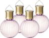 Merkloos Kaemingk B.V. 4x Buiten/tuin Led lichtroze lampion solar verlichting 11 cm
