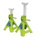 Sealey VS2002HV Rateltype assteunen (paar) 2 ton capaciteit per standaard - Hi-Vis Green