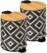 5Five Pedaalemmer Mystic - 2x - groen mix - 3 liter - metaal - 17 x 23 cm - voor toilet/badkamer - soft-close