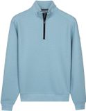 Baileys Heren Trui Half Zip Sweater Jacquard Sweatshirt Lichtblauw