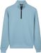 Baileys Heren Trui Half Zip Sweater Jacquard Sweatshirt Lichtblauw