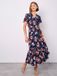 Robe portefeuille longue Apricot Painterly Roses