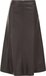 WE Fashion Dames Midi-rok van imitatieleer - Bruin - Maat S