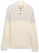 Tom Tailor Troyer gebreide trui met knoopsluiting - Maat M - offwhite grey plated mouline