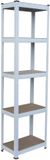 Merkloos Zware Stellingkast - 50x180x30 cm - Wit/Lichtbruin - 175 kg per plank