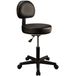 Master Massage Backrest Rolkruk, draaistruk met rugleuning, in hoogte verstelbaar, zwart