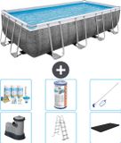 Bestway Power Steel Bestway Rechthoekig Power Steel Zwembad - Rattanprint - 549 x 274 x 122