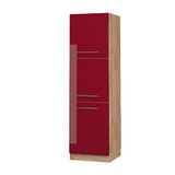 Vicco Ovenkast 'Fame-Line', bordeauxrood, hoogglans/gouden sterkte-eiken, 60 cm