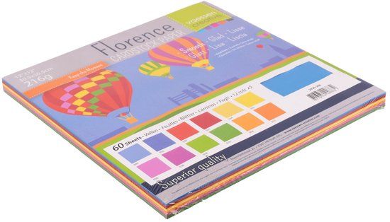 Vaessen Creative Cardstock - Multipack Primair - 30,5 x 30,5 cm - 60 vellen - Glad - 216 g