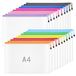 Plastic Portefeuilles A4 Zip Portefeuilles Zip Lock Zakken Platic Zip Map Rits File Bag Document Portemonnee met rits voor School Kantoor Reizen Opslag - 20 STKS