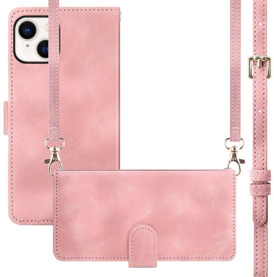 imoshion Bookcase met koord voor de Apple iPhone 15 - Roze