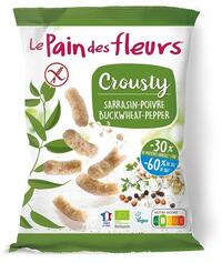 Le Pain Des Fleurs Chips gepoft boekweit-60% zout bio glutenvrij vegan 75 Gram