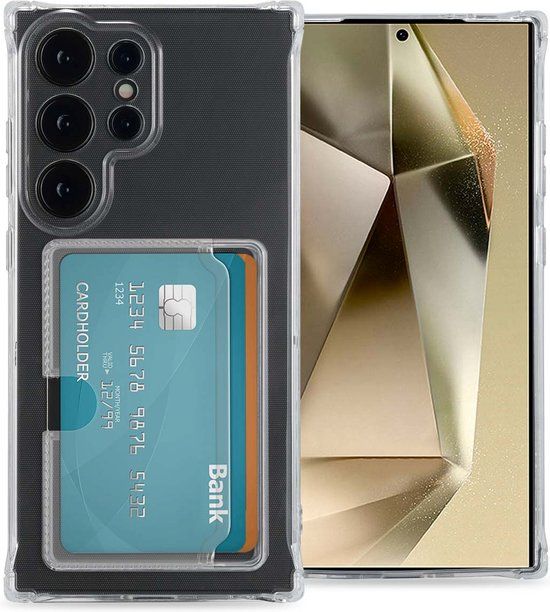 iMoshion Hoesje Samsung Galaxy S24 Ultra - Transparant - Backcover met pasjeshouder