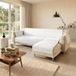 Italian Bed Linen Comfort-anti-glijdende bankdeken met chaise longue, 290cm, wit