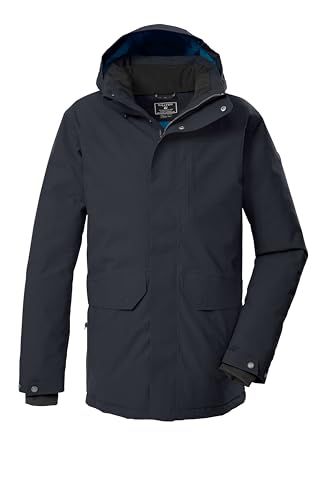 Killtec heren Outdoor parka/functionele parka met afritsbare capuchon KOW 85 MN PRK, schwarz blau, 4XL, 43331-000