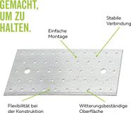 Alberts 847289 koppelplaat | sendzimir verzinkt | 300 x 100 mm | set van 20