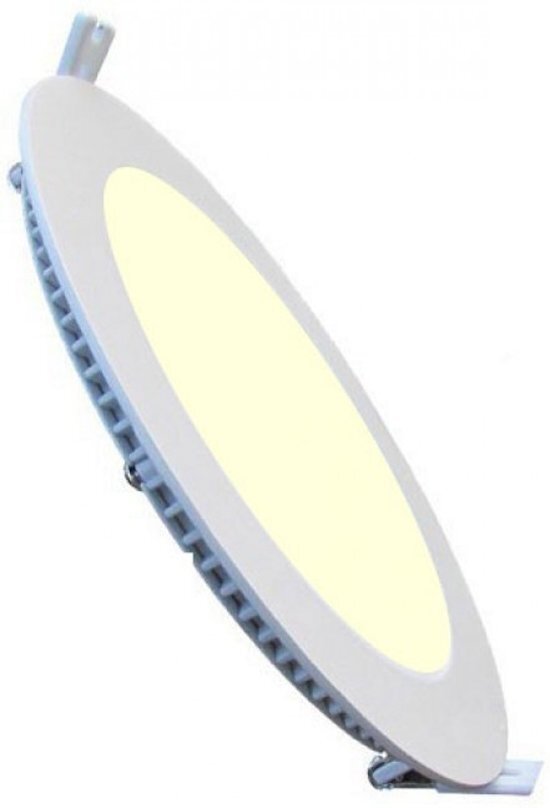 BES LED LED Downlight Slim - Inbouw Rond 6W - Dimbaar - Warm Wit 2700K - Mat Wit Aluminium - Ø120mm