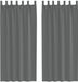vidaXL Gordijnen voile met lussen 2 st 140x245 cm donkergrijs