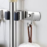 Unyqoos® Wandorganizer voor bezems met zelfklevende haken en stevige houder