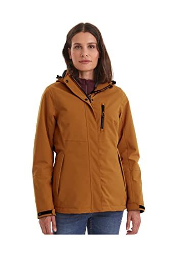 killtec Women's Functional Jacket with Detachable Hood - Caramel - Size 50