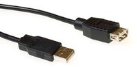 ACT USB 2.0 A male - USB A female zwart 3,00 m SB2230