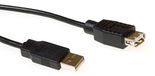 ACT USB 2.0 A male - USB A female zwart 3,00 m SB2230