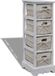 vidaXL Opbergkast met 4 weefmanden hout wit