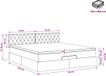 vidaXL Ottoman bed met matras Donkerblauw 140 x 200 cm Fluweel