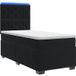 vidaXL Lit plateforme avec matelas Noir 90 x 190 cm Velours