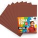 OFITURIA Eva-rubber voor school- en creatief knutselwerk, gekleurde schuimplaten voor doe-het-zelfprojecten, kunst, kinderdecoratie, scrapbooking, ambachtelijke designs, 40 x 30 cm (bruin, 40 stuks)