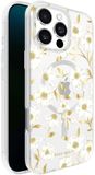 KATE SPADE NEW YORK Hoesje geschikt voor iPhone 16 Pro Max - Sunshine Floral Patroon MagSafe Compatibel, Wit / Geel