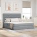 Maison Exclusive - lit de rangement avec matelas gris clair 180 x 200 cm tissu